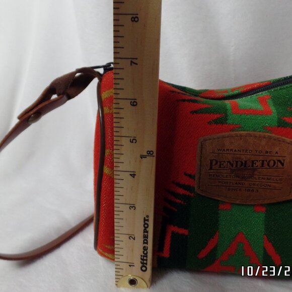 Pendleton Woolen Mills Shoulder Bag Leather Strap Colorful - Picture 12 of 13